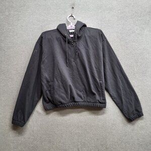 Tesla Women Hoodie Large Gray‎ Cropped Pullover